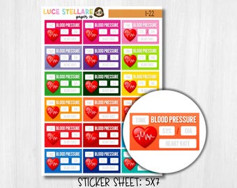 Plannerstickers bloeddruktracker / I-22