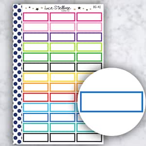 OUTLINED QUARTER BOX Planner Stickers/ Erin Condren Planner / Happy Planner / Vertikaler Planer / Funktionale Aufkleber / bc-42