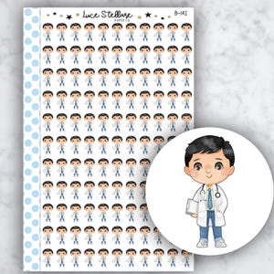MALE DOCTOR Planner Stickers / Doctor Appointment Tracker Stickers / B-142