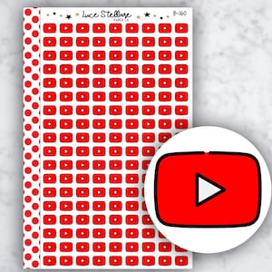 YOUTUBE planner stickers/Youtube abonnement stickers/Youtube betaling verschuldigd/Erin Condren planner/Happy planner/B-160