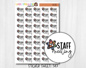 Staff Meeting Planner Stickers / K-05