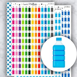 WATER TRACKER Planner Stickers / B-358