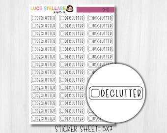 Declutter Checkbox Planner Stickers / Q-01
