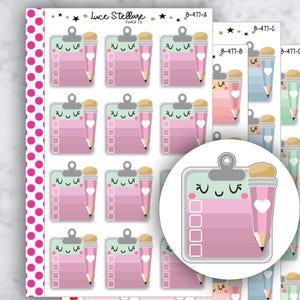 CLIPBOARD BOX Planner Sticker / Erinnerung Planner Sticker / To Do List Tracker / Erin Condren Planner / Happy Planner Sticker / B-477