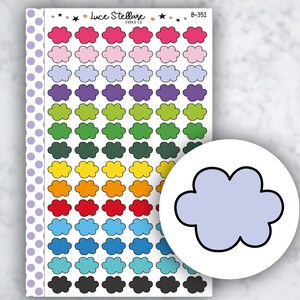 DOODLE CLOUD  BOX Planner Stickers /  B-352