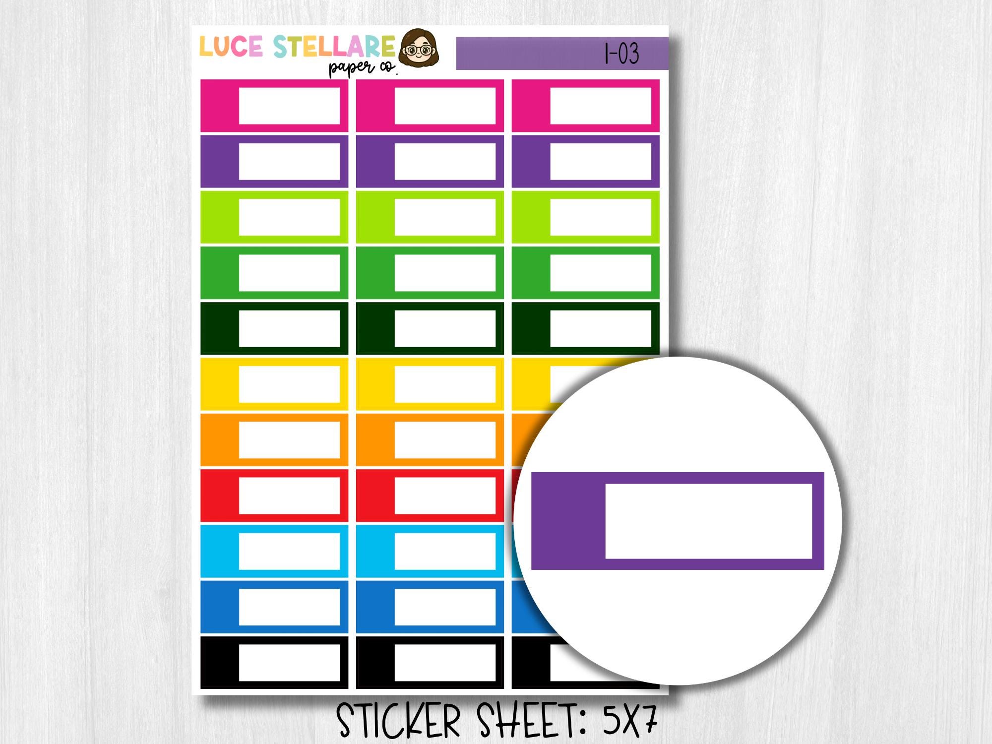 Sticker Coin Quarters Blank Quarter Box Planner Stickers/ I-03 - Etsy
