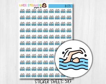 Swimming Planner Stickers / B- 173