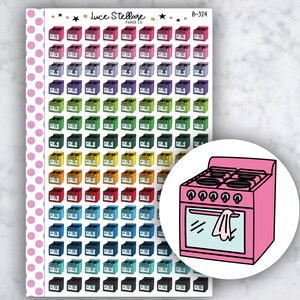 STOVE Sticker / Ofen Sticker / saubere Küche Erinnerung / Erin Condren Sticker / Happy Sticker / B-324