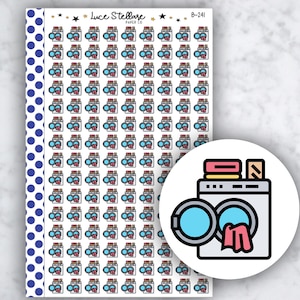 LAUNDRY Planner Stickers / Laundry Day Reminder / Chores Stickers / Fold Clothes Stickers / Wash Clothes / Erin Condren/Happy Planner/ B-241