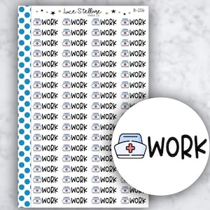 VERPLEEGKUNDIGE WERKHERINNERING plannerstickers / werkplannerstickers / werkherinnering / werktracker / B-206