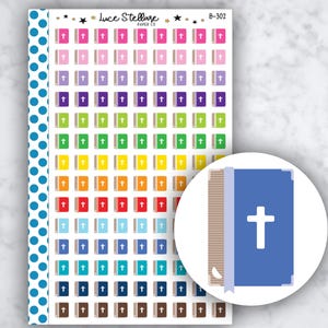 BIBEL Planer Aufkleber / Bibelstudienerinnerung / Kirchentag Aufkleber / Sonntagskirche / Erin Condren Planer / Glückliche Planner Stickers/B-302