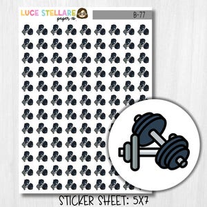 Dumbbell Workout Planner Stickers /B-77