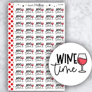 Pegatinas para planificador WINE TIME / Pegatinas para planificador de vinos / B-544