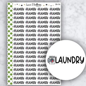 LAUNDRY REMINDER Planner Stickers /Laundry Planner Stickers  / Laundry Tracker  / BN-06