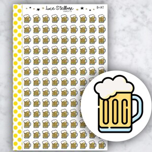 Pegatinas para planificador de cerveza / Recordatorio para salidas nocturnas / Pegatinas para recordatorios de fiestas / Planificador Erin Condren / Planificador feliz / B-147