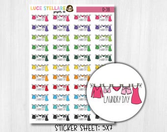 Laundry Day Planner Stickers / D-38