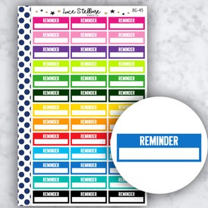 CAIXAS DE LEMBRETE DE 1/4 DE ANO Adesivos para Planejador/Adesivos para Planejador de Reuniões/bc-45
