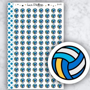 VOLLEYBAL Plannerstickers / Herinneringsstickers volleybaloefeningen / Stickers wedstrijddag // B-143