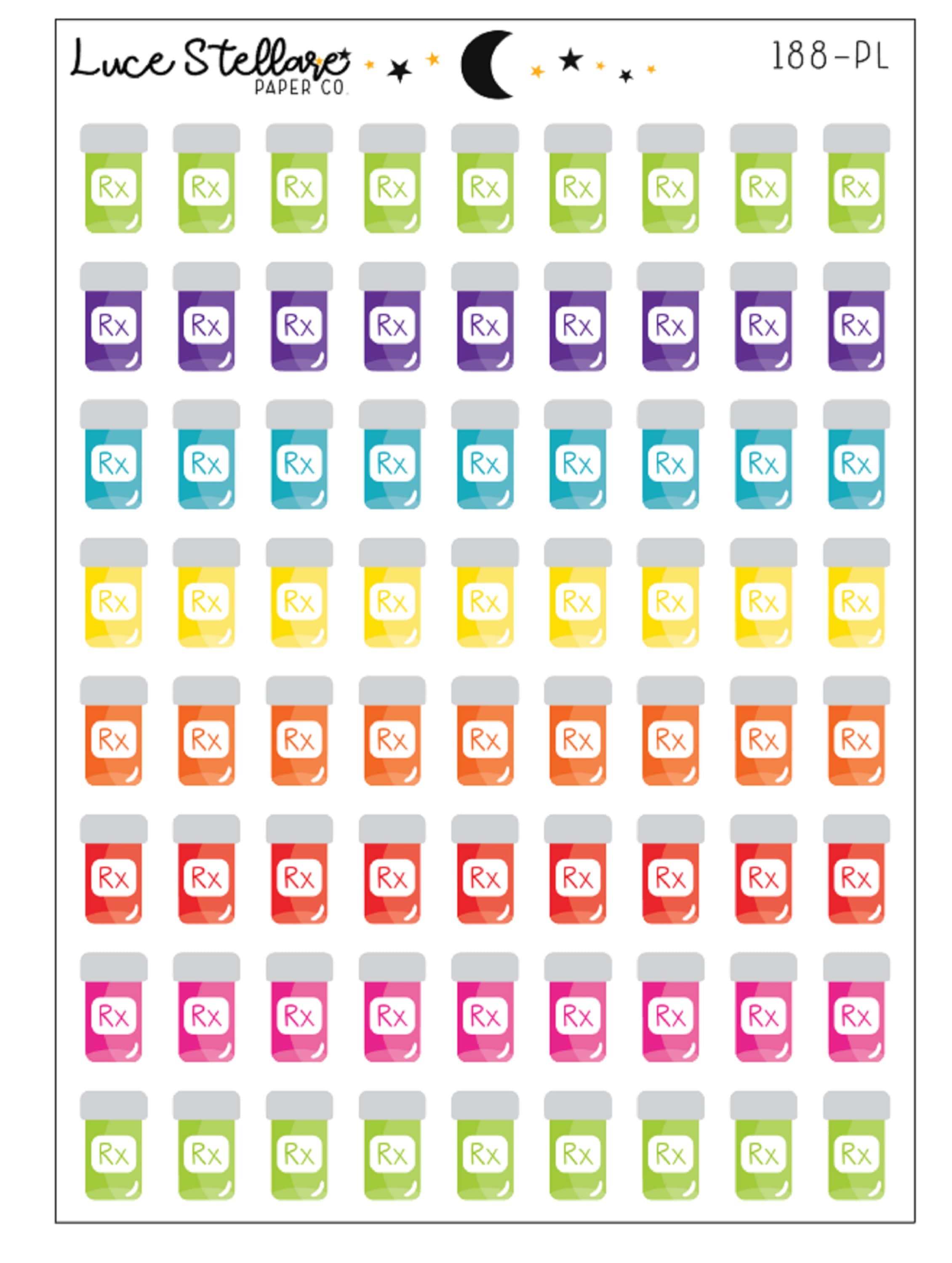 Medicine Planner Sticker /Medication Stickers / Pill Bottle Etsy