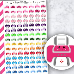 DRUCKER Planner Sticker / Drucker Sticker / Büro Sticker / Erin Condren Planner / Happy Planner Stickers / Icon Stickers / B-487