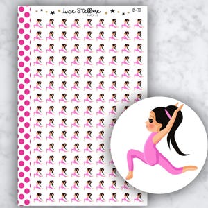 Adesivi per pianificatore YOGA / Adesivi per pianificatore di posizioni yoga / Adesivi per pianificatore di allenamento / Adesivi promemoria per palestra / Erin Condren Planner/B-70
