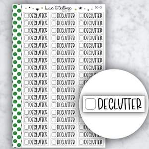 DECLUTTER Planner Stickers / Declutter Reminder Stickers / Declutter Tracker / BO-01