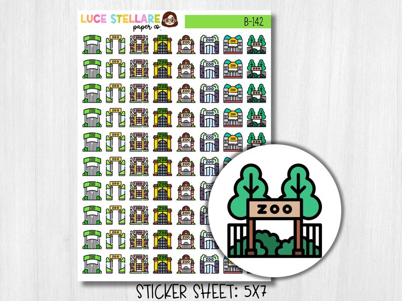 Zoo Planner Stickers / B-142 image 1