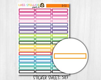 Outlined Header Planner Stickers / D-53