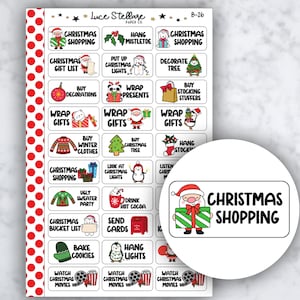 WEIHNACHTSPLANUNG Sticker / Urlaub Sticker / Sticker Weihnachten / Erin Condren Planner / Happy Planner / B-26