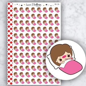 SICK DAY OFF Planner Stickers / Sick Girl Stickers / Sick Day Tracker / Erin Condren Planner / Happy Planner Stickers / be-26