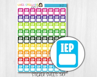 Pegatinas para el planificador de reuniones del IEP / D-27