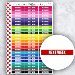 VOLGENDE WEEK Header Planner Stickers / BH-10