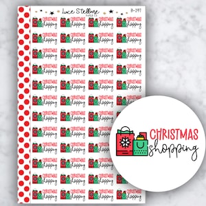 KERSTMIS SHOPPING Plannerstickers / B-297