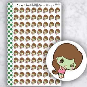 SICK DAY OFF Planner Stickers / Sick Girl Stickers / Sick Day Tracker / Erin Condren Planner / Happy Planner Stickers / be-25