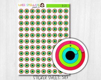 Fitness Watch Rings Planner Stickers /B-20