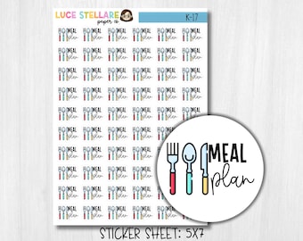 Meal Plan Planner Stickers / K-17