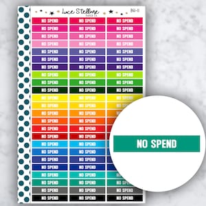 Header plannerstickers NO SPEND / BH-11