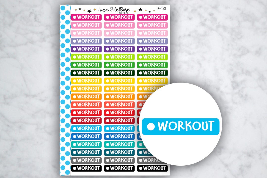 WORKOUT Planner Stickers / Workout Stickers / Functional Stickers/erin ...