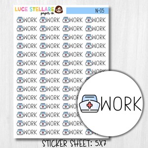 Nurse Work Reminder Planner Stickers / N-05