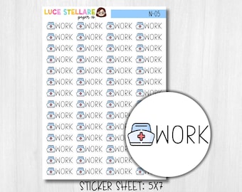 Stickers planner werkherinnering verpleegkundige / N-05