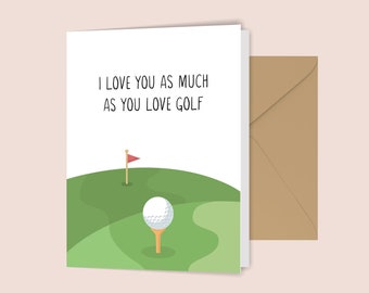 Golfeur Carte Anniversaire Etsy