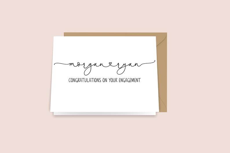 Personalized Engagement Card Custom Engagement Card Etsy