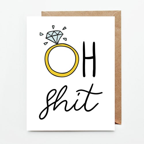 Funny Engagement Card Funny Bridal Shower Card Bachelorette Etsy