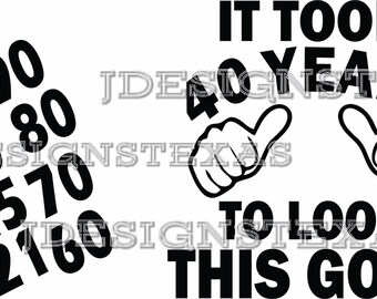 Download 40th svg | Etsy
