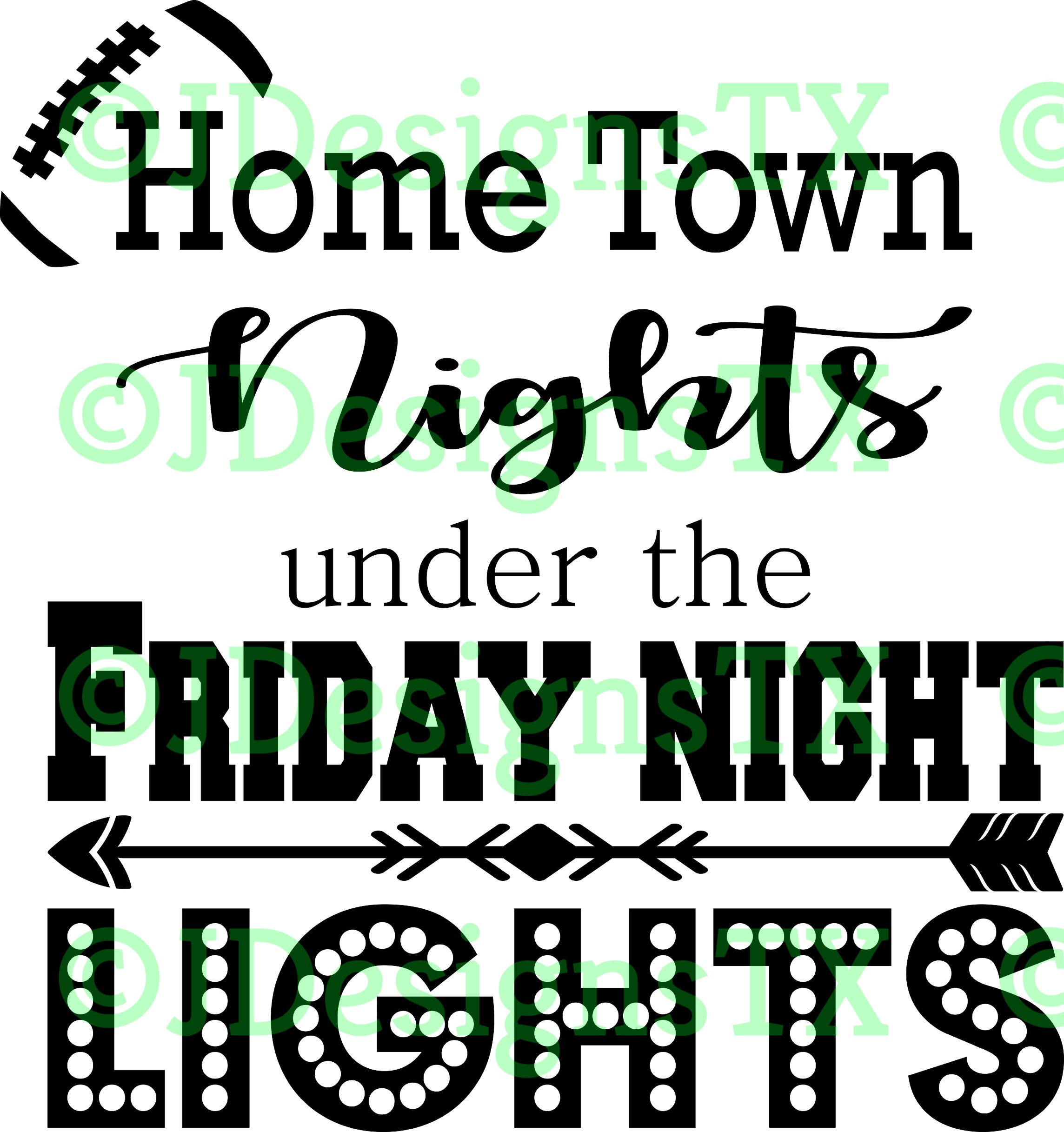 Download Hometown Nights Friday Night Lights Svg Etsy