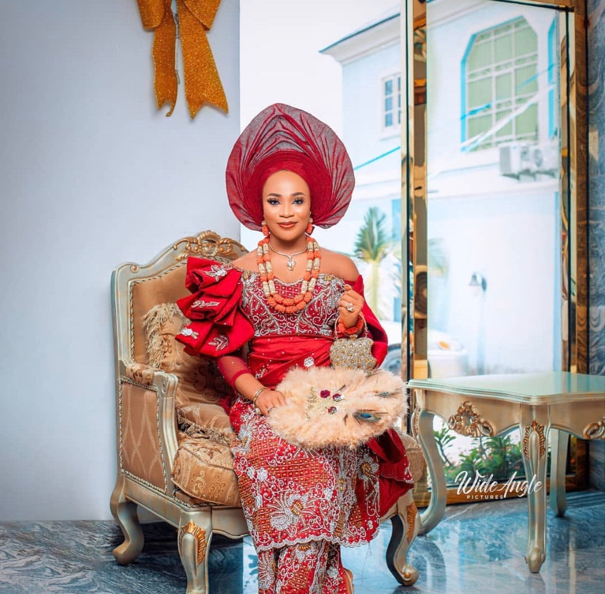 Atuendo de boda para pareja de novias Igbo rojas, traje George  personalizado a juego para novios, vestido tradicional nigeriano Isi Agu  para hombre y mujer. - Etsy México, image size:1242x1221