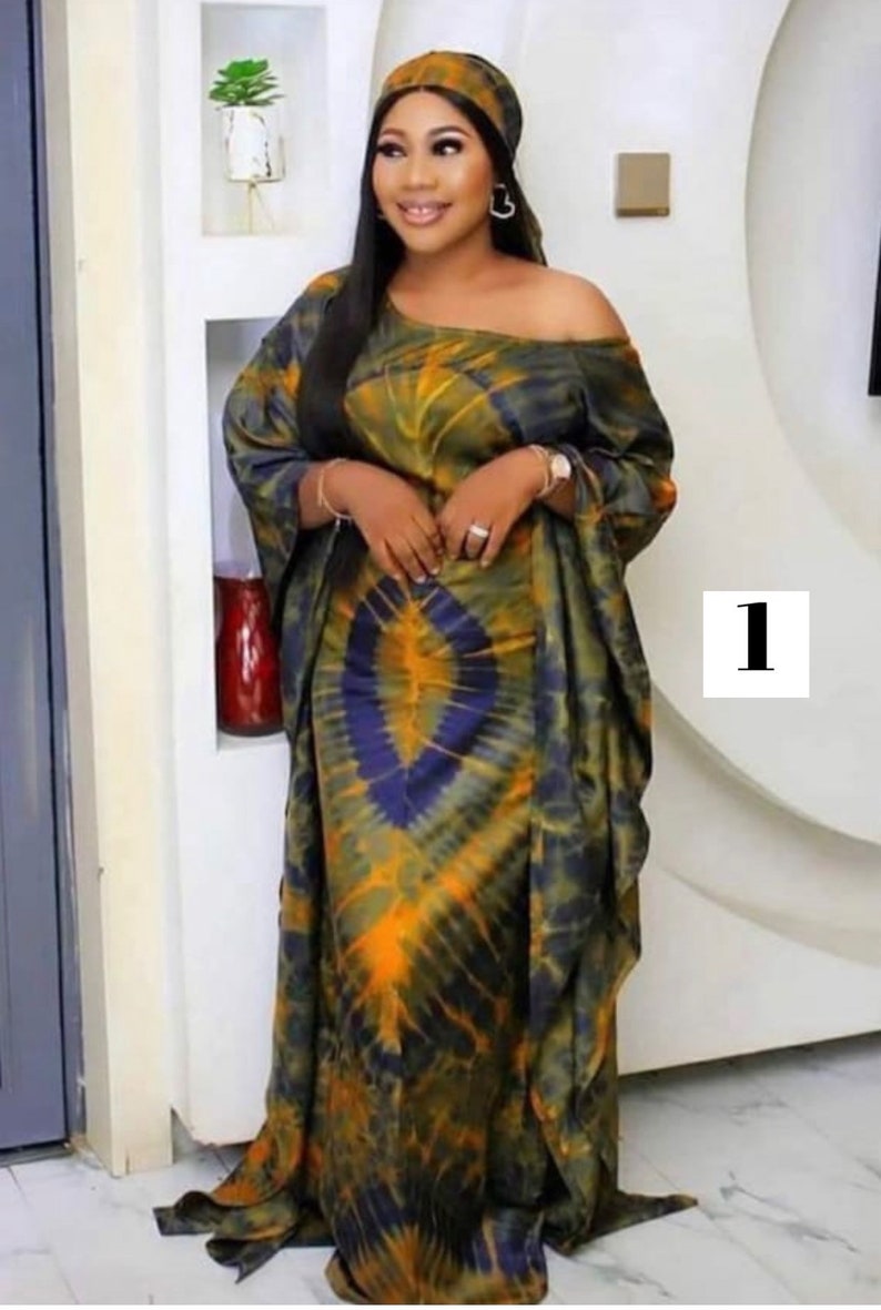Wholesale Adire Silk Maxi Dresses, Tie Dye Nigeria Bubu, African Maternity Kaftan, Long Casual