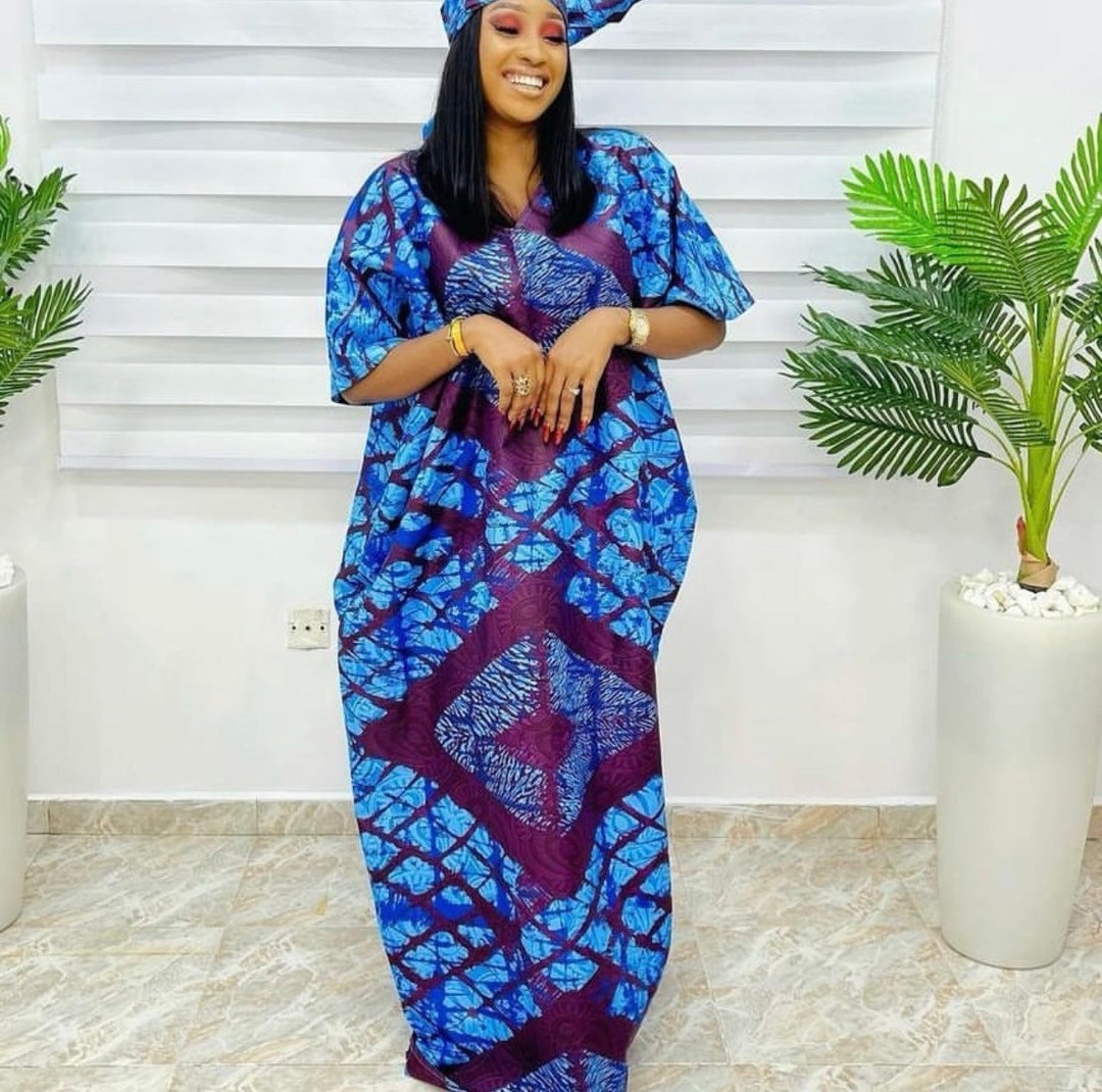 Adire Kampala Maxi Dress, Nigeria Dinner Party Dress, Tie Dye Maternity