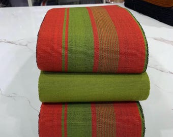 Vintage Hand Loomed Aso Oke Fabric Bundles, Nigeria Yoruba Textile, Linen Blend