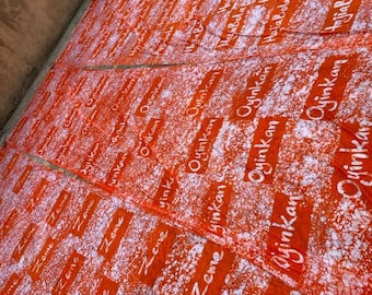 Personalized Adire Fabric, Customized Nigeria Batik Material, 4 Yards Cotton Tie Dye Cloth, Design Your Asoebi, Matching Wedding Outfit